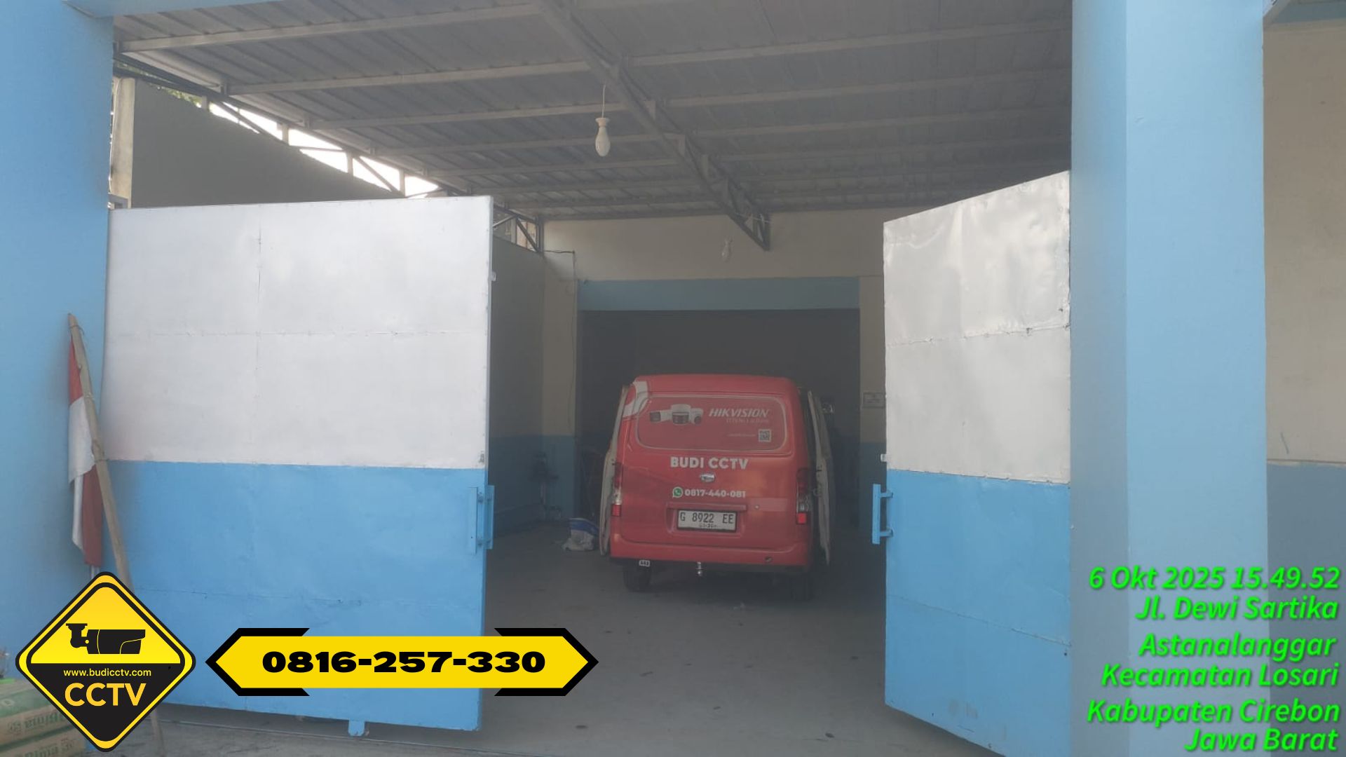 Gambar: Pasang CCTV Hilook 4 Channel di Dapur MBG, Losari Cirebon