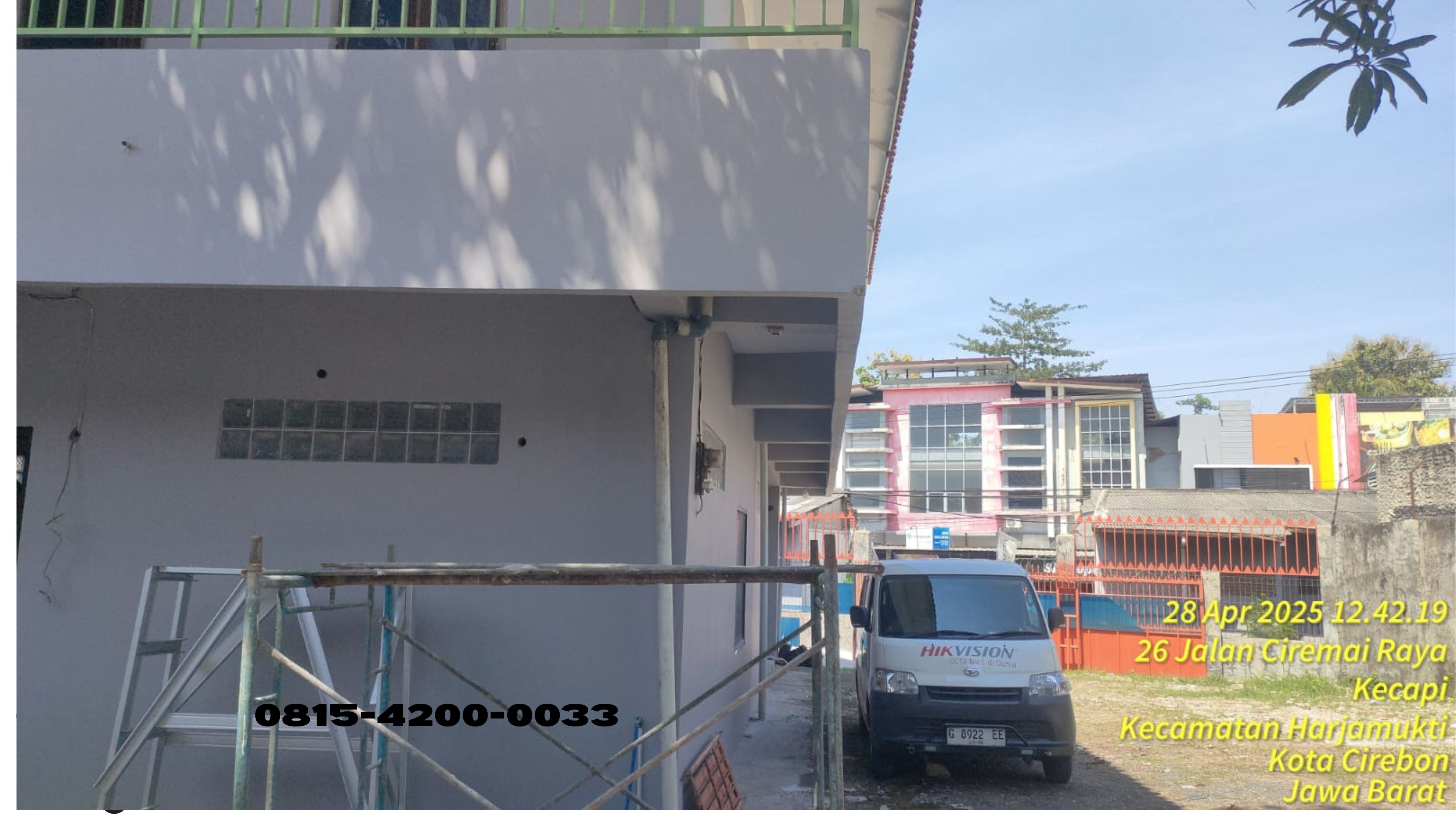 Pemasangan CCTV Hikvision 4 Channel 2MP ColorVu Audio + Two Way Audio di Kosan Jalan Ciremai Raya