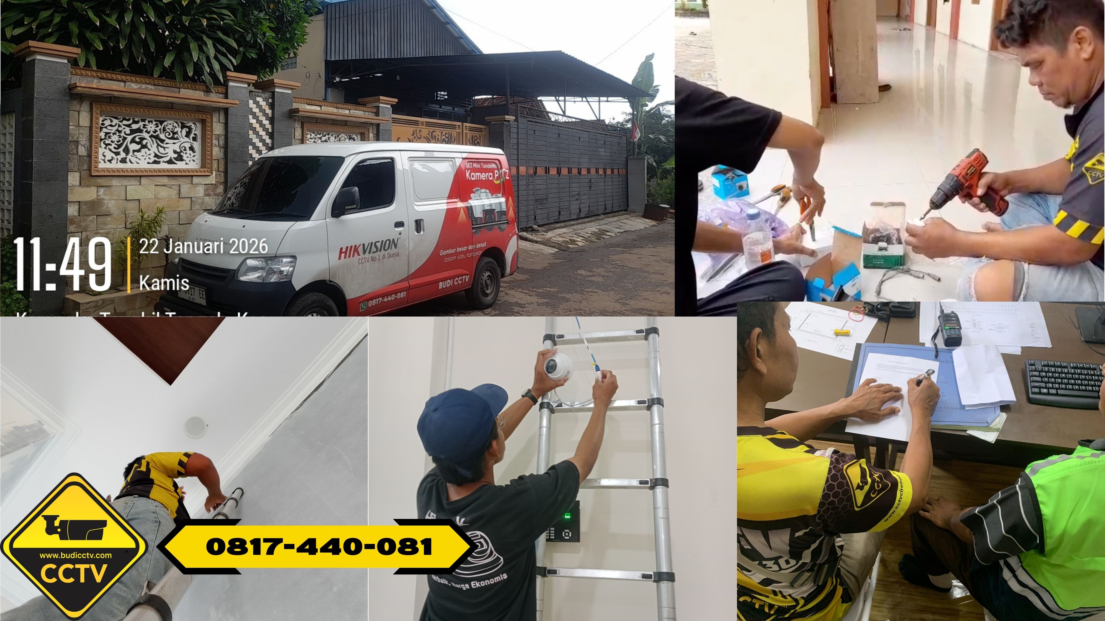Pasang CCTV Hikvision 16 Channel Smart Hybrid Light 2MP di Rumah Kota Cirebon