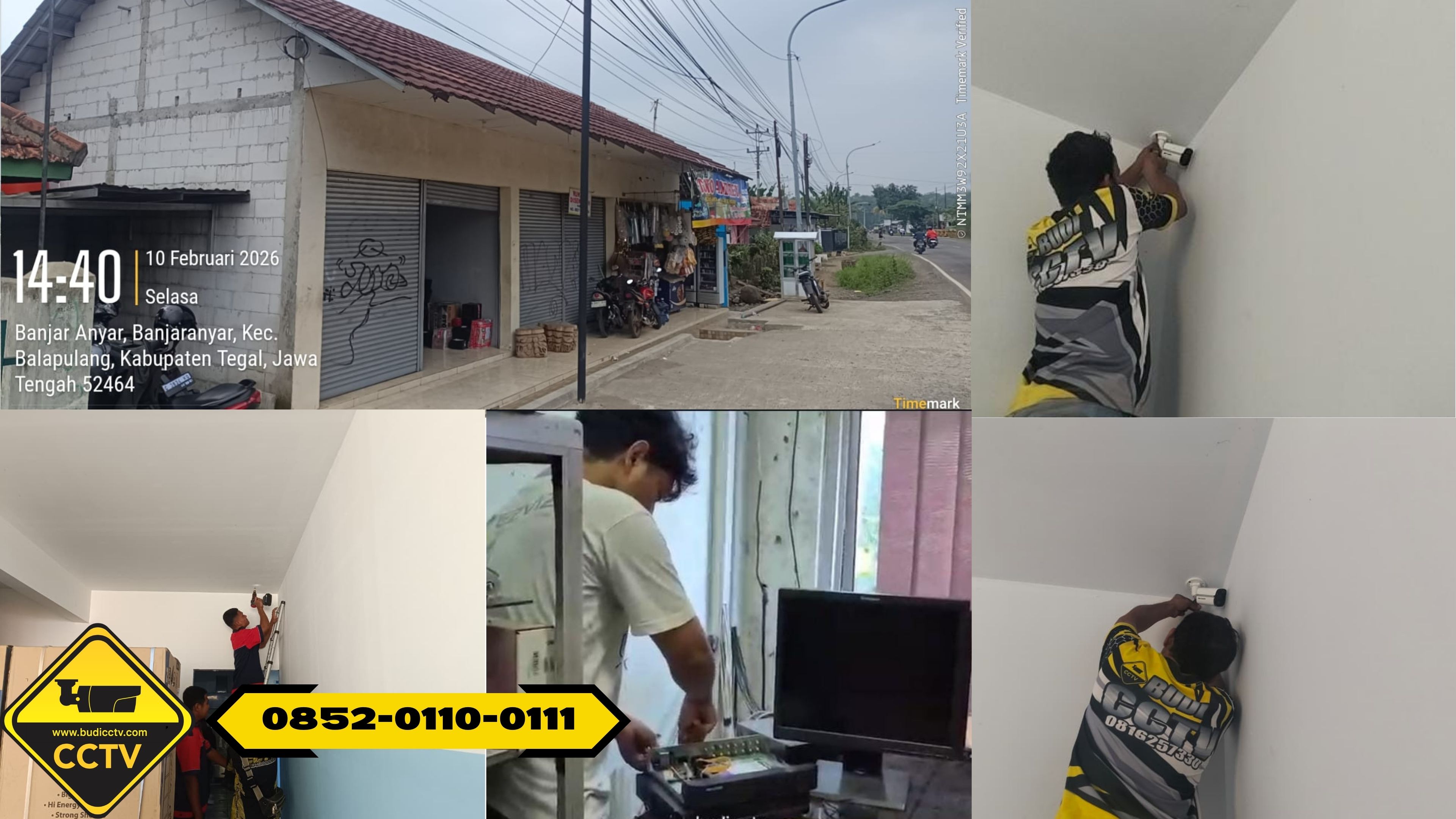 Pemasangan CCTV Hikvision 4 Channel Smart Hybrid Light 5MP di Ruko Cirebon