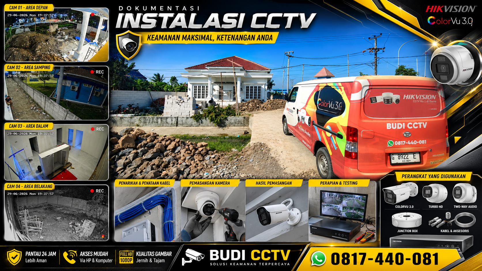 Instalasi CCTV Two Way Audio Hikvision di Cirebon