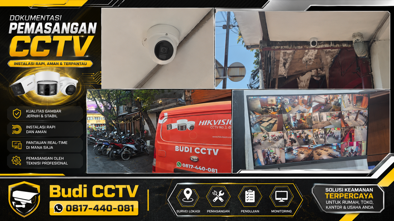 Instalasi CCTV Hilook Rumah Makan Cirebon dengan Pendampingan Penuh untuk Pengguna