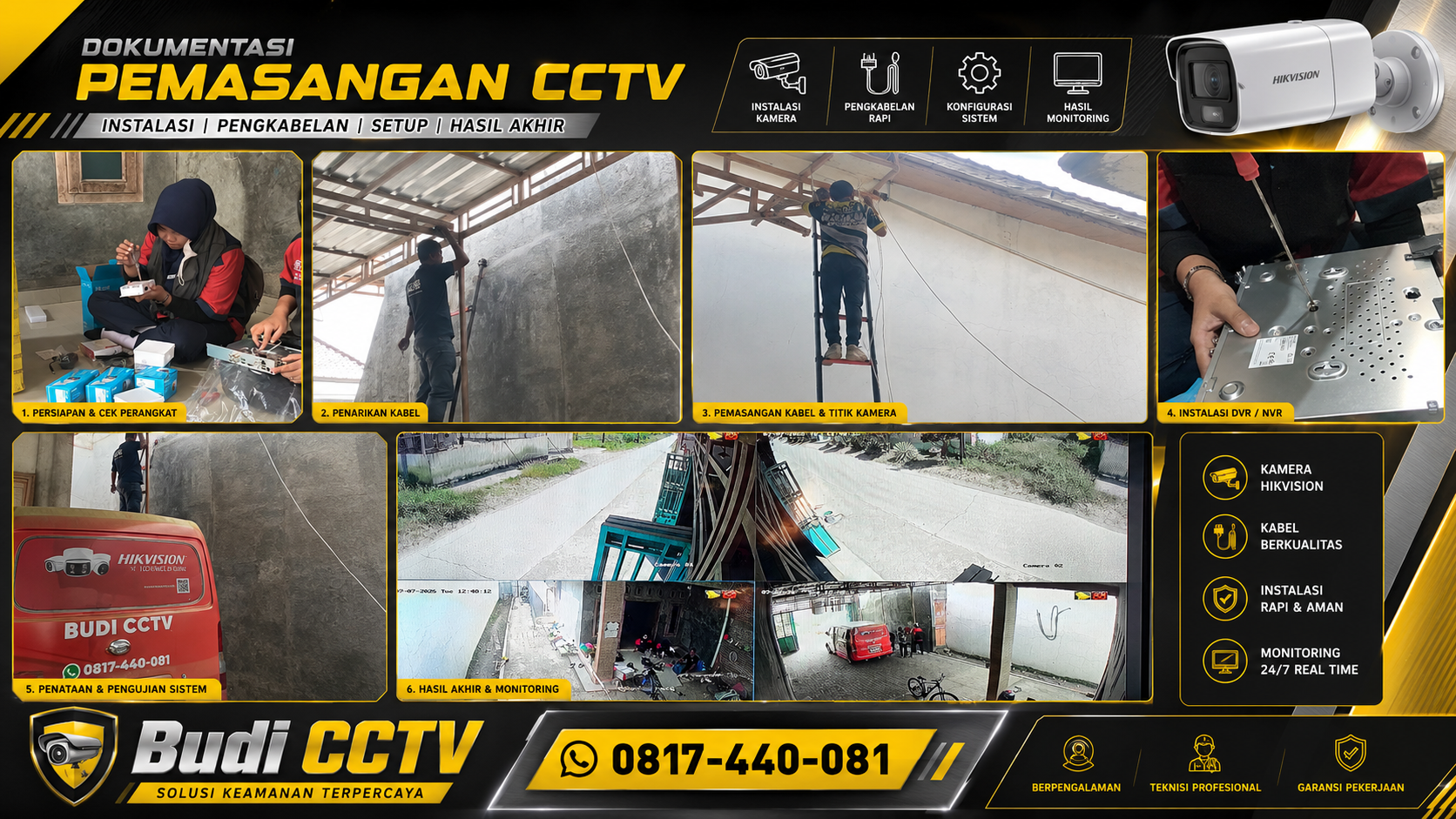 Instalasi CCTV HiLook di Cirebon Untuk Tempat Tinggal