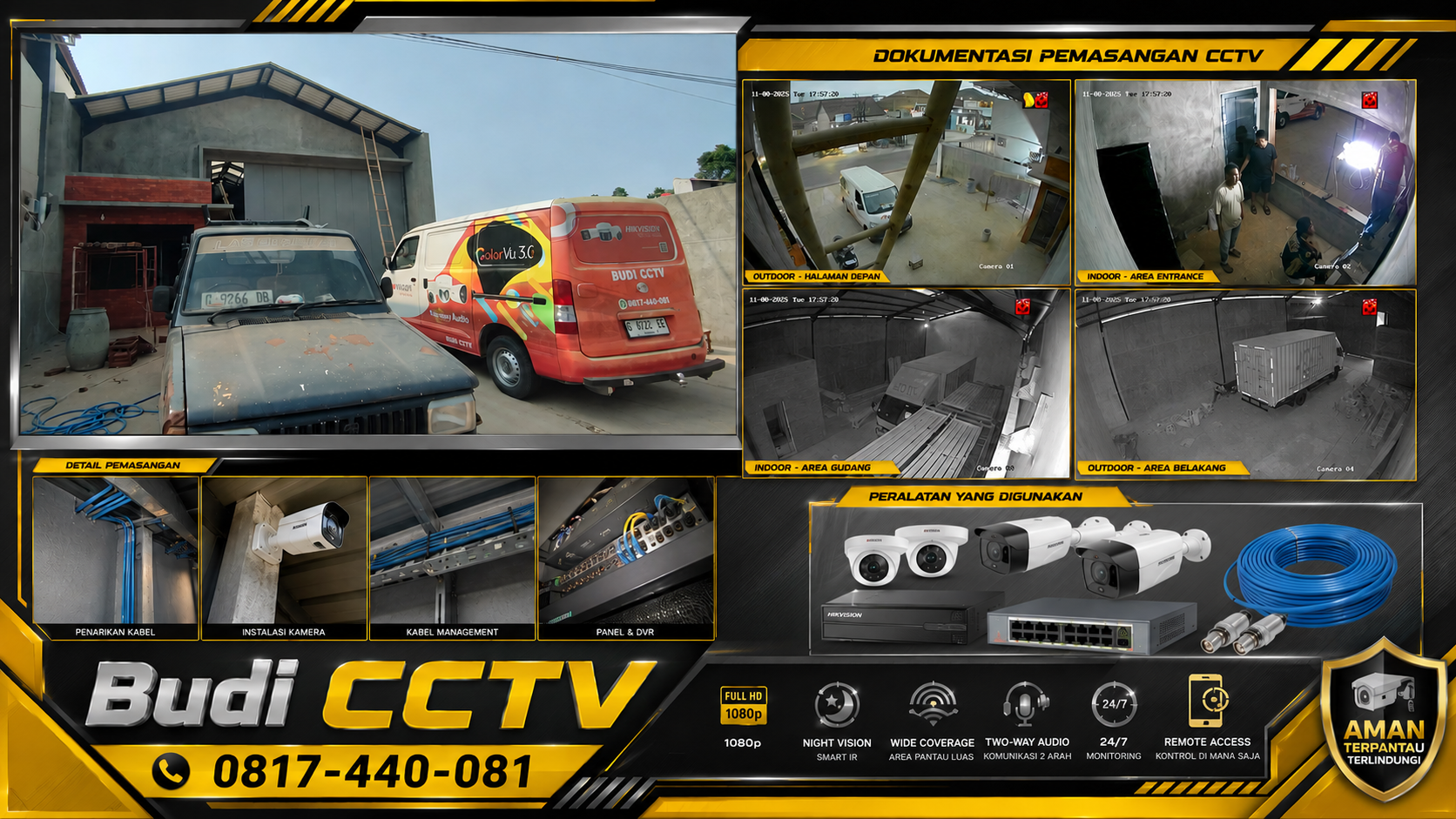 Instalasi CCTV Hikvision di Cirebon, Paket Lengkap Praktis